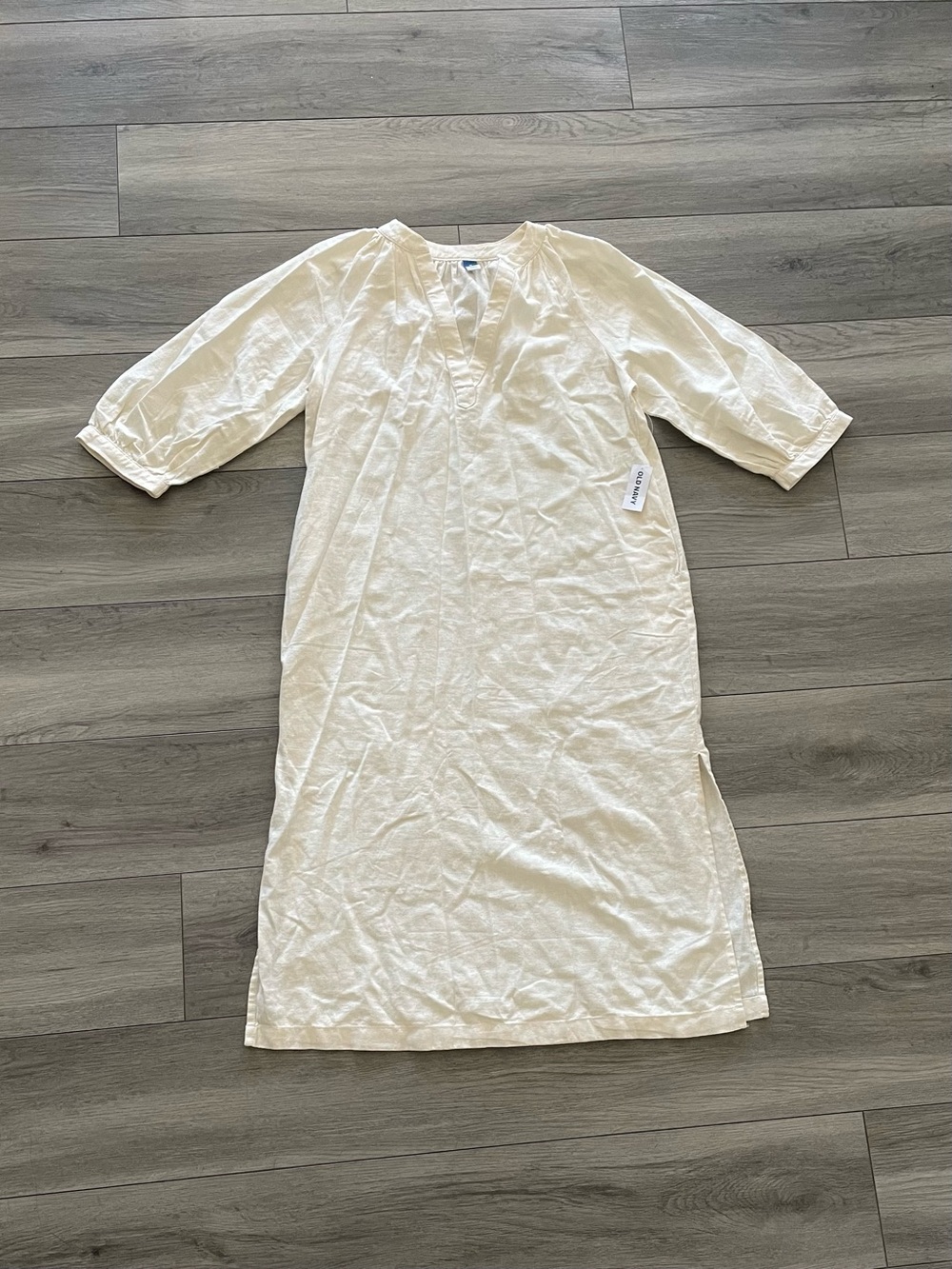 Old Navy Cream Midi Dress